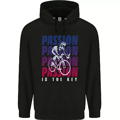 Buy Cycling Passion Is The Key Cyclist Funny Mens 80% Cotton Hoodie • 24.99£