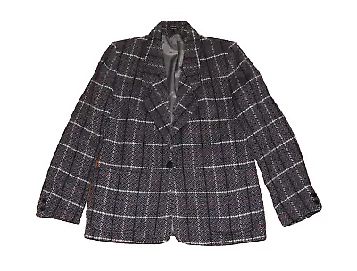 Buy DERETA Smart Jacket Ladies UK10 100% Wool Vintage Grey Check Herringbone Design • 29.88£