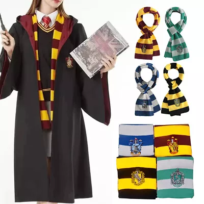 Buy Harry Potter Cosplay Scarf Gryffindor Slytherin Hufflepuff Warm Scarf Xmas Gift • 9.16£