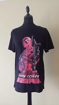 Buy Deadpool T-shirt. Marvel. Here Comes Deadpool. Mens Small. Black • 8.50£
