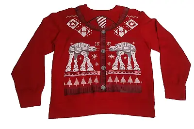 Buy Disney Star Wars At At Walker Ugly Christmas Holiday Sweater Sweatshirt Size M • 13.20£