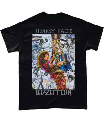 Buy Jimmy Page Led Zeppelin Collage Short-Sleeve T-Shirt - Medium • 20£