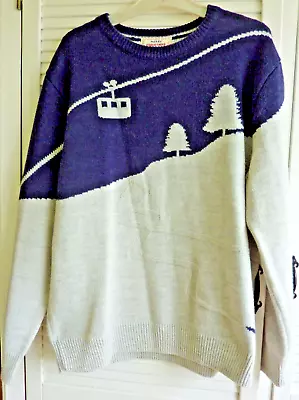 Buy Men's Next, Wool Mix Christmas Sweater XL. Navy Blue & Grey. • 3.50£