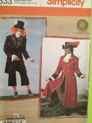 Buy Simplicity Sewing Patterns 2333 Mens Pirate Mad Hatter Captain Hook Size XS-M UC • 6.51£