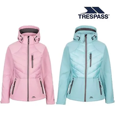 Buy Trespass Womens Softshell Jacket Zip Off Hood With 3 Zips Elvira • 44.99£