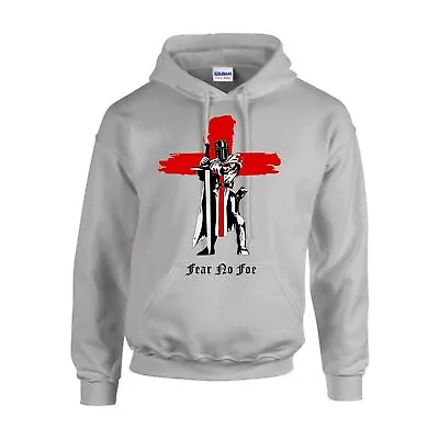 Buy St George's Day Hoodie England Fear No Foe Horse Knight Warrior Gift Mens Hoody • 21.99£