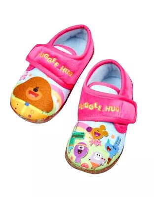 Buy Hey Duggee Girls Pink Easy Close Glitter Sole Slippers • 10.99£