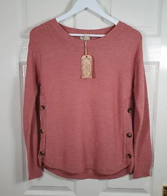 Buy Fat Face Emmy Stitch Jumper Button Detain On Sides Size 6 New With Defect • 15£