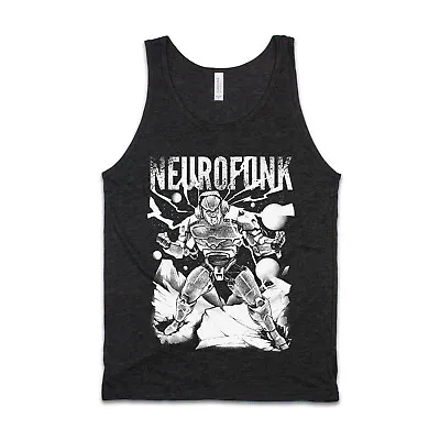 Buy Neurofunk Robot Tank Top Junglist Drum And Bass Cyberpunk Printed Vest Men Women • 16.99£