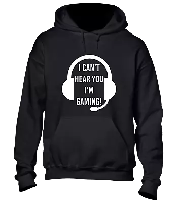 Buy I Can't Hear You Im Gaming Hoody Hoodie Funny Pc Gamer Design Gift Present Idea • 16.99£