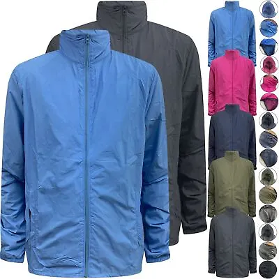 Buy Mens Ladies Lightweight Rain Jacket Coat Hooded Pac A Way Showerproof Mac Hood • 8.99£