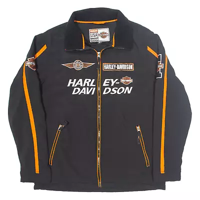 Buy HARLEY DAVIDSON Motorcycles Mens Biker Jacket Black Hooded 3XL • 84.99£