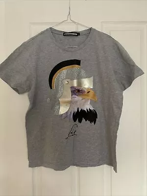 Buy Grey T Shirt - Mens Eagle T Shirt - Bird Of Prey  - Size Small Slim Fit • 10£