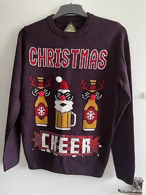 Buy Ex-Chainstore Beer/Cheer Christmas Jumpers Mens In Size S & XS • 8£