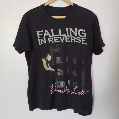 Buy Falling In Reverse Black Short Sleeve T-shirt Band Distressed Fashionably Late • 22.72£