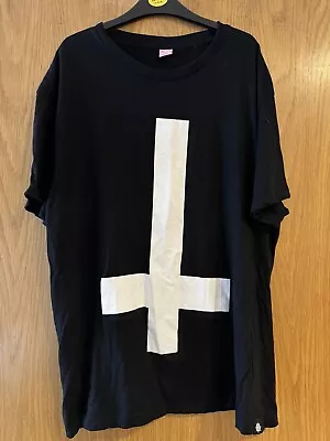 Buy Men’s Abandon Ship Black Upside Down Cross T-Shirt XL - Goth - Alternative - Emo • 5£