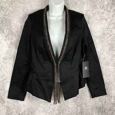 Buy $90 Rock & Republic Sunset Rebel Embellished Long Sleeve Womens Blazer Size 4 • 17.89£