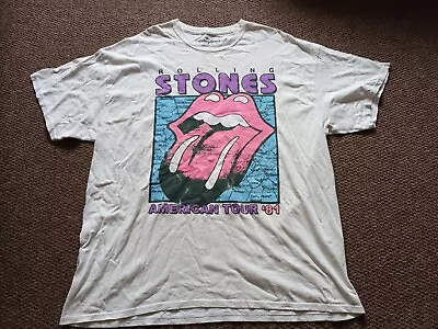 Buy The Rolling Stones - American Tour 1981 White T-shirt -  Size Xxl • 4.99£