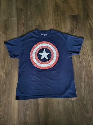 Buy Marvel Captain America Navy T Shirt Top Size XL • 3.69£