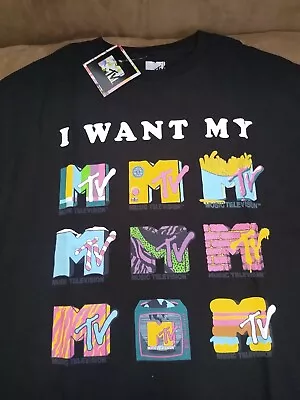 Buy MTV MUSIC TELEVISION - 2021 I Want My MTV Retro T-shirt ~S M L XL XXL • 32.96£