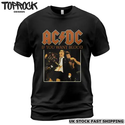 Buy AC/DC If You Want Blood S-5XL T-Shirt Album Cover Top Vintage Rock Band Tee ACDC • 19.38£
