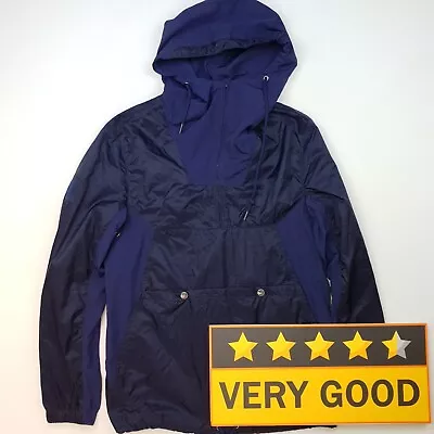 Buy Pretty Green Rain Jacket Mens Tag S - Fits XS Pull Over Anorak Lightweight Blue • 30£