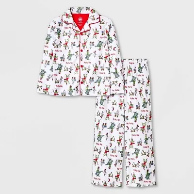 Buy Kid Dr Seuss The Grinch Pajamas Boy Girl Christmas Button Up Coat Style 4 6 8 10 • 24.85£