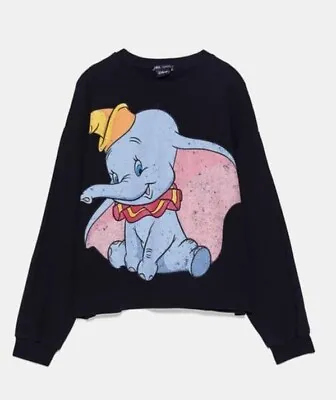 Buy Women's New Zara Disney Dumbo The Elephant Sweatshirt Jumper Top Size Large. • 26.99£