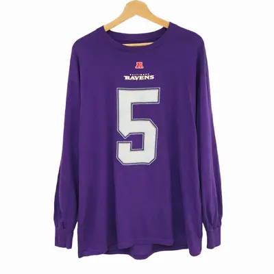 Buy Baltimore Ravens Joe Flacco NFL American Football Long Sleeve Shirt - Size L • 16.99£