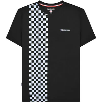 Buy Lambretta Mens T-Shirt  Two Tone Stripe Casual Mod Ska T-Shirt Sizes M To 4XL • 14.99£