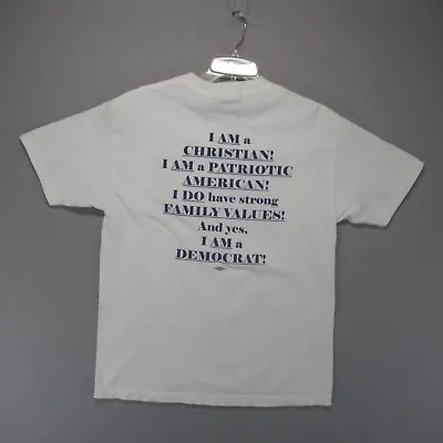 Buy Vintage Religion Religious Shirt Adult Large White I AM A CHRISTIAN Kerry Dem US • 15.39£
