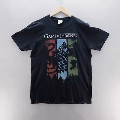 Buy Game Of Thrones Mens T Shirt Large Black Graphic Print HBO TV Cotton GOT  • 9.02£
