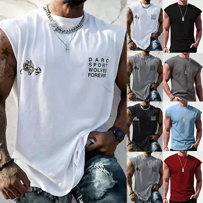 Buy Plus Size 38-50 Summer Mens Vest Tank Tops Muscle Gym Bodybuilding T Shirt Tee • 10.99£