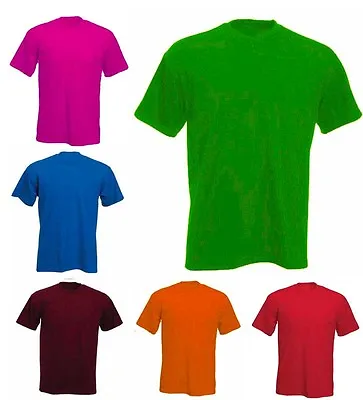 Buy Mens 100% Blank Short Sleeve T-Shirt - ESSENTIAL POPULAR CLASSIC COTTON TEES • 4.95£