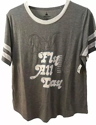 Buy Disney Parks Gray Dumbo “Fly All Day” Tshirt NWT XL • 12.51£