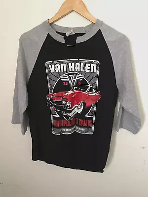 Buy Van Halen 2015 I Can Barely See The Road Tour Baseball 3/4 Sleeve Tour Shirt M • 1.54£