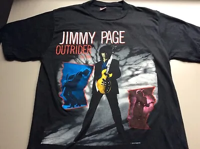 Buy Jimmy Page 1988 T Shirt Outrider Tour Genuine Original Merchandise Mens Size L • 45£