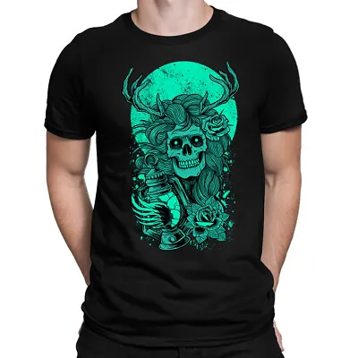 Buy Skull Lantern Of Life Death Men's T-Shirt | DTG Printed • 11.95£