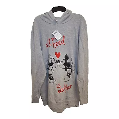 Buy Disney HOODIE JUMPER DRESS Size 20-22 XL New With Tags All We Need Is Love Micke • 12£