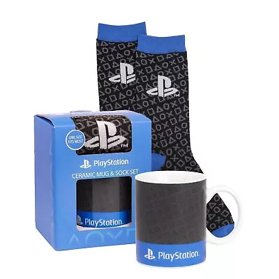 Buy Playstation Childrens/Kids Logo Mug And Sock Set NS6658 • 13.12£
