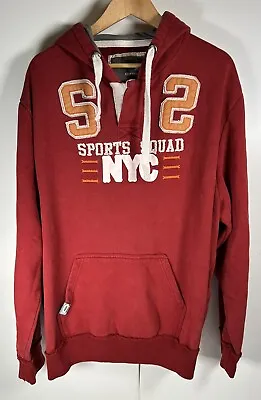 Buy Split Star Hoodie Mens 3XL Red Sports Squad NYC • 19.99£