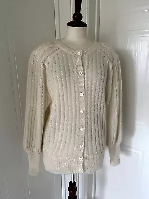 Buy Vintage Cottagecore WOOL Mohair Feel Acrylic Mix Cardigan Warm Cosy 36  Chest • 28.99£