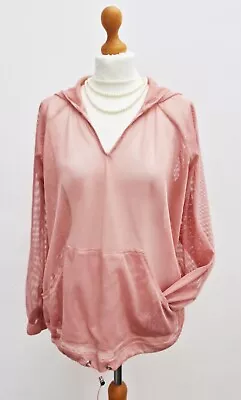 Buy Zara Sport Blush Net / String Hoodie Jumper Sweater Top Size S • 8£
