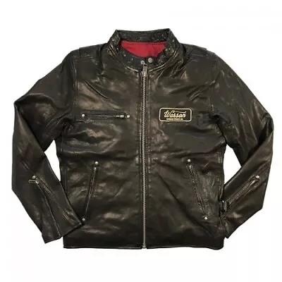 Buy Mens Black Warson Motors Easy Rider Goat Skin Leather Jacket Medium 42  Chest • 200£