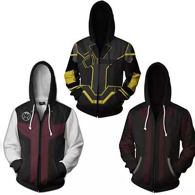 Buy Hawkeye 3D Zipper Hoodies Cosplay Superhero Adult Unisex Sweatshirt Jacket Coat • 16.68£