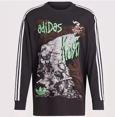 Buy Adidas X Korn Long Sleeve Top Tee Shirt - Large - Black Green - IW7523 • 119.99£