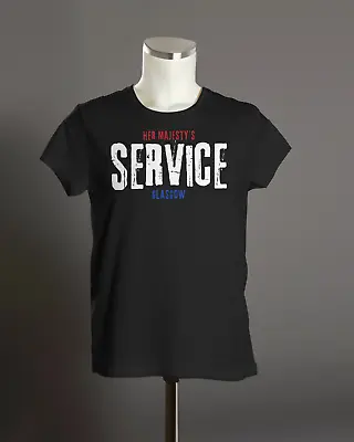 Buy Glasgow Rangers T Shirt - Her MAJESTY'S Service - Hooligans - Organic - Unisex • 19.95£