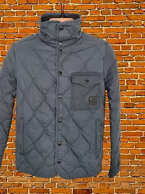 Buy Mens Vintage Allsaints Vanity Jacket Size M Medium Navy Quilted Wax Cotton Coat • 29.99£