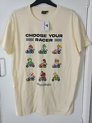 Buy Bnwt Official Nintendo Super Mario Kart Choose Your Driver T-Shirt Yellow XXL   • 12.99£