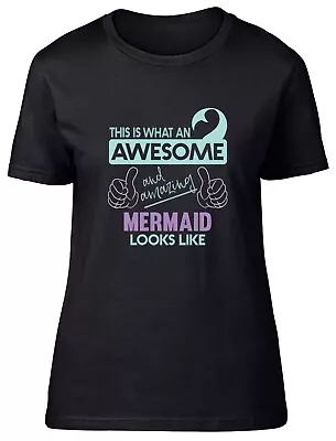 Buy Awesome And Amazing Mermaid Womens T-Shirt Sea Nymph Ocean Ladies Gift Tee • 8.99£
